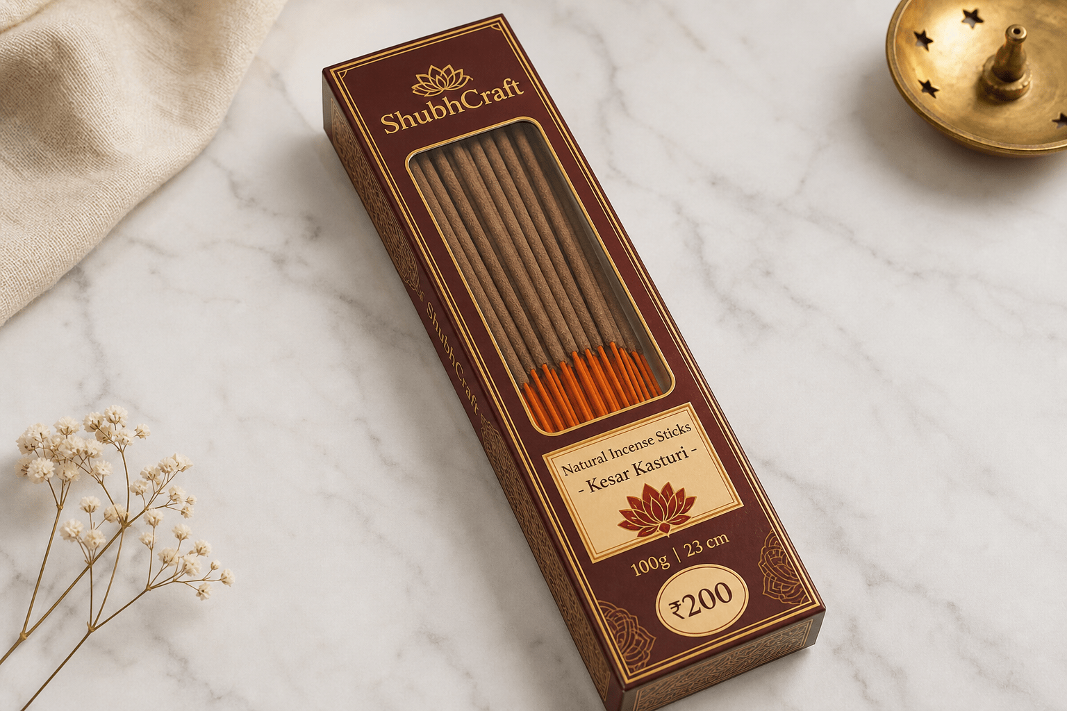 Natural Incense Sticks (Agarbatti)