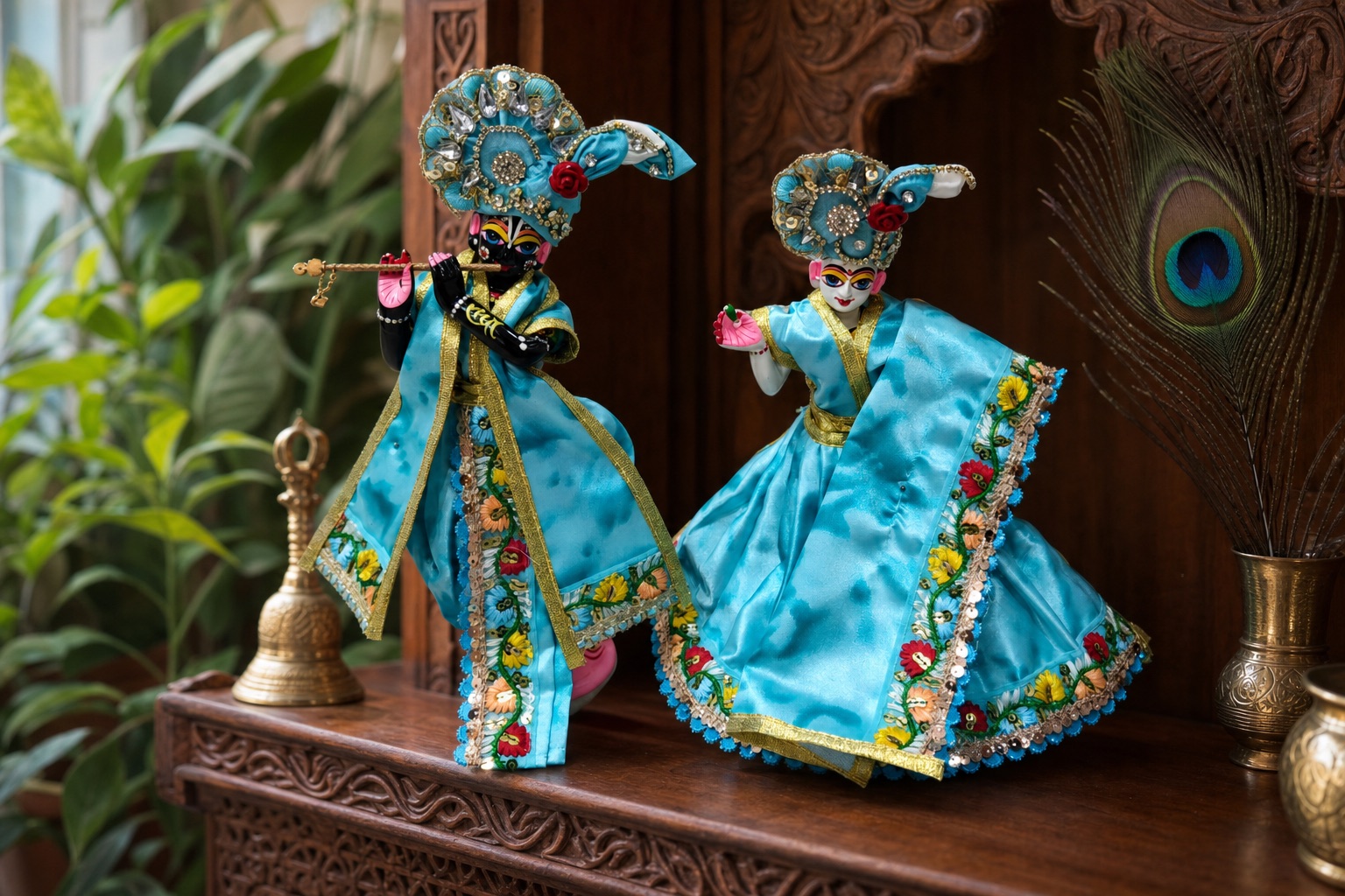 Royal Radha Krishna Idol Pair - Image 5