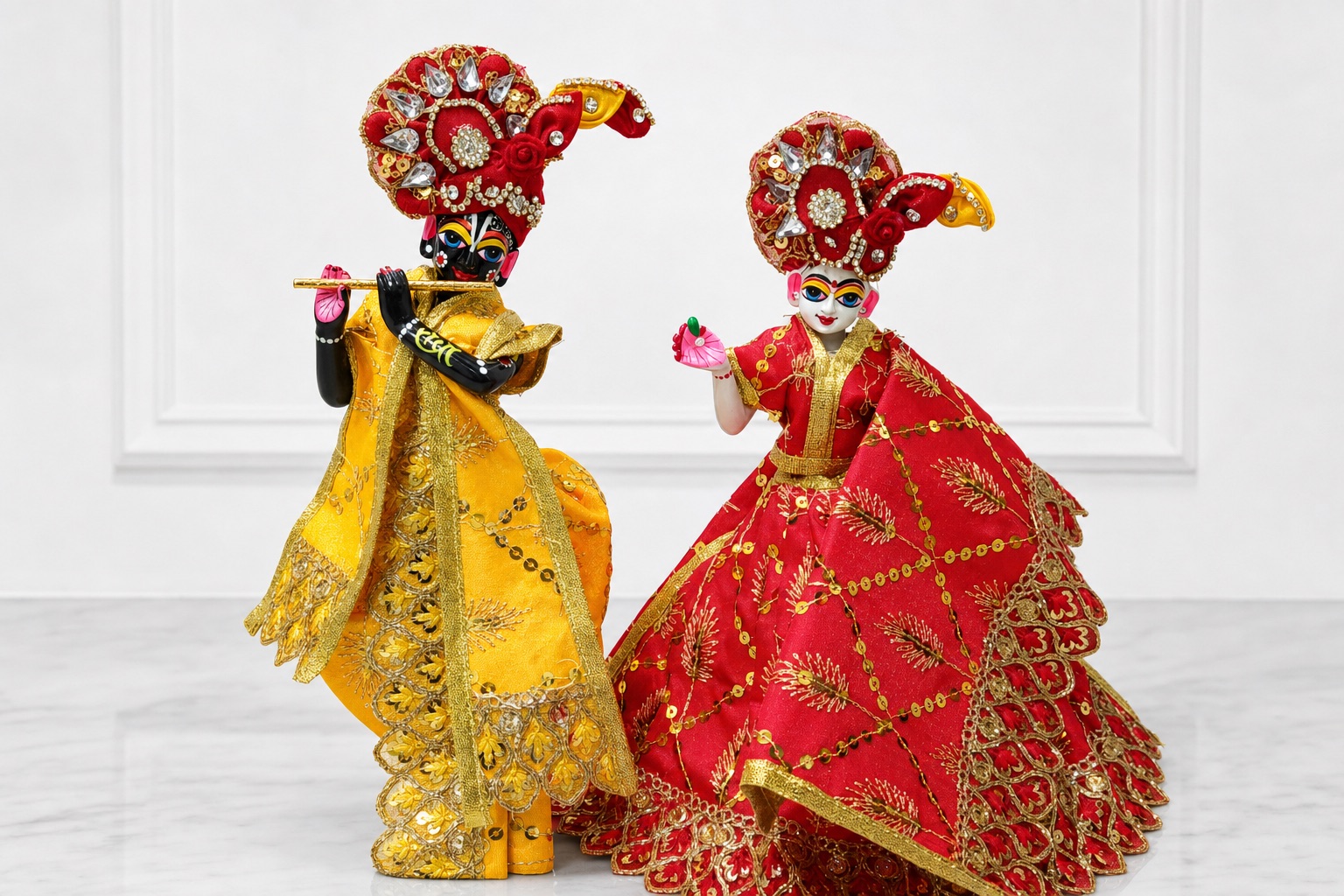 Royal Radha Krishna Idol Pair - Image 2