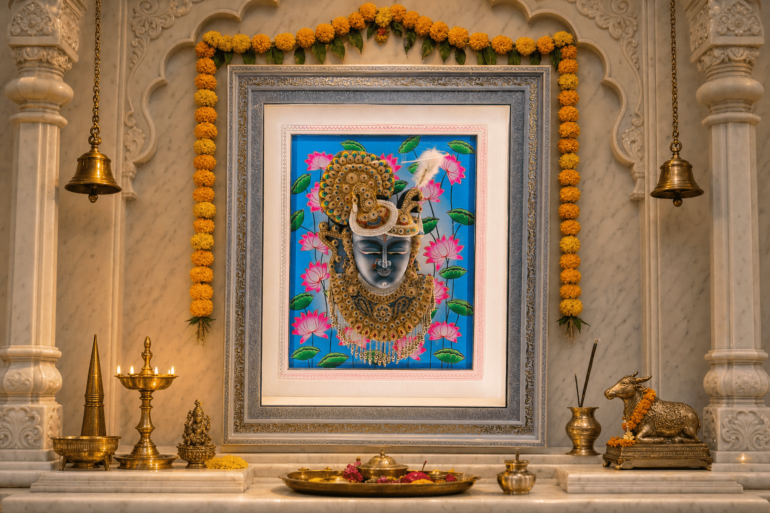 Royal Heritage — Shrinathji Lotus LED Frame - Image 3