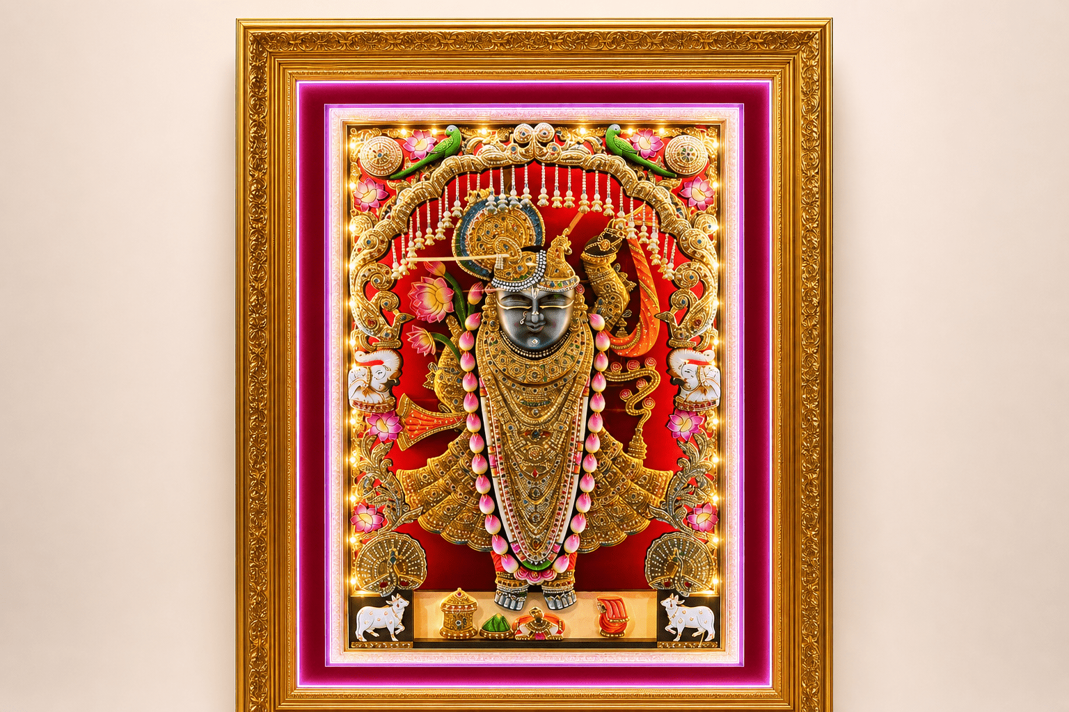 Shrinathji LED Embossed Frame