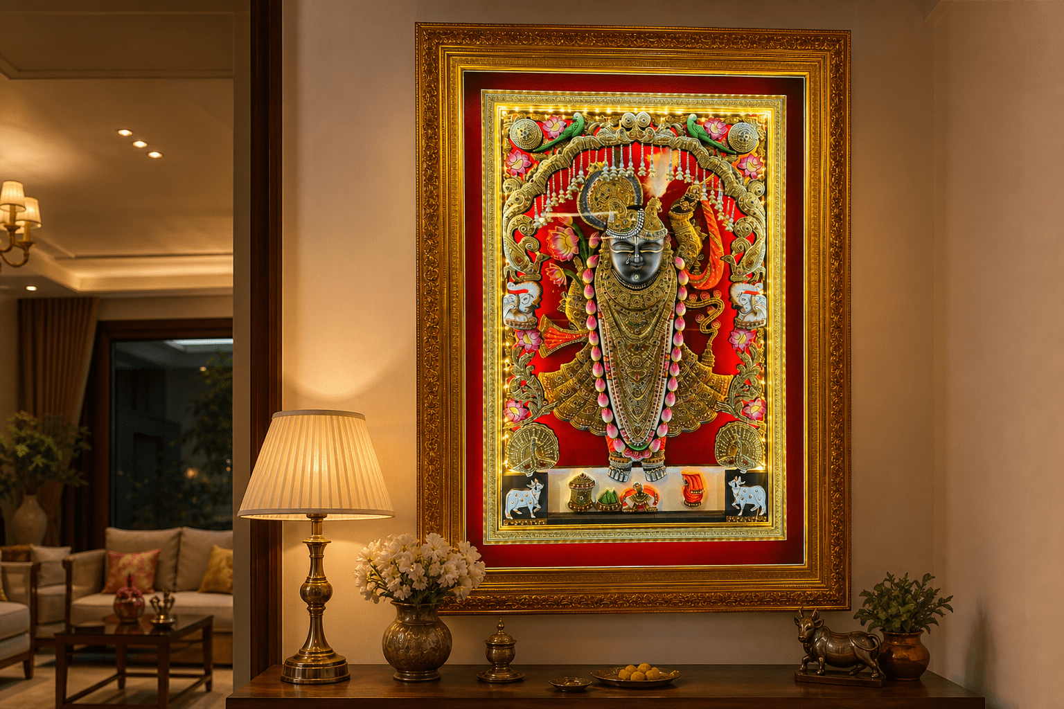 Shrinathji LED Embossed Frame - Image 4