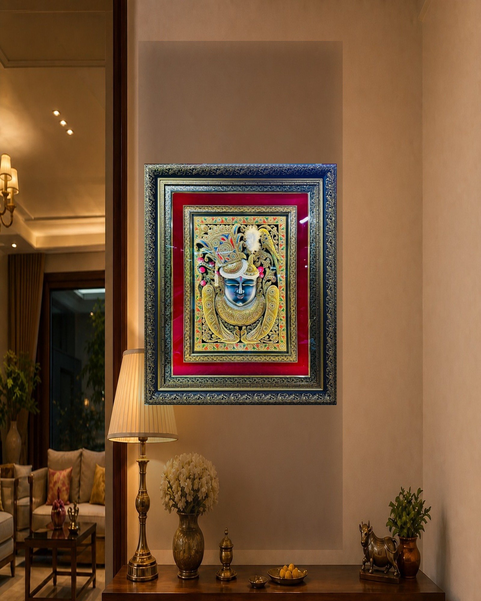 Sacred Radiance — Tanjore Gold Masterpiece - Image 2