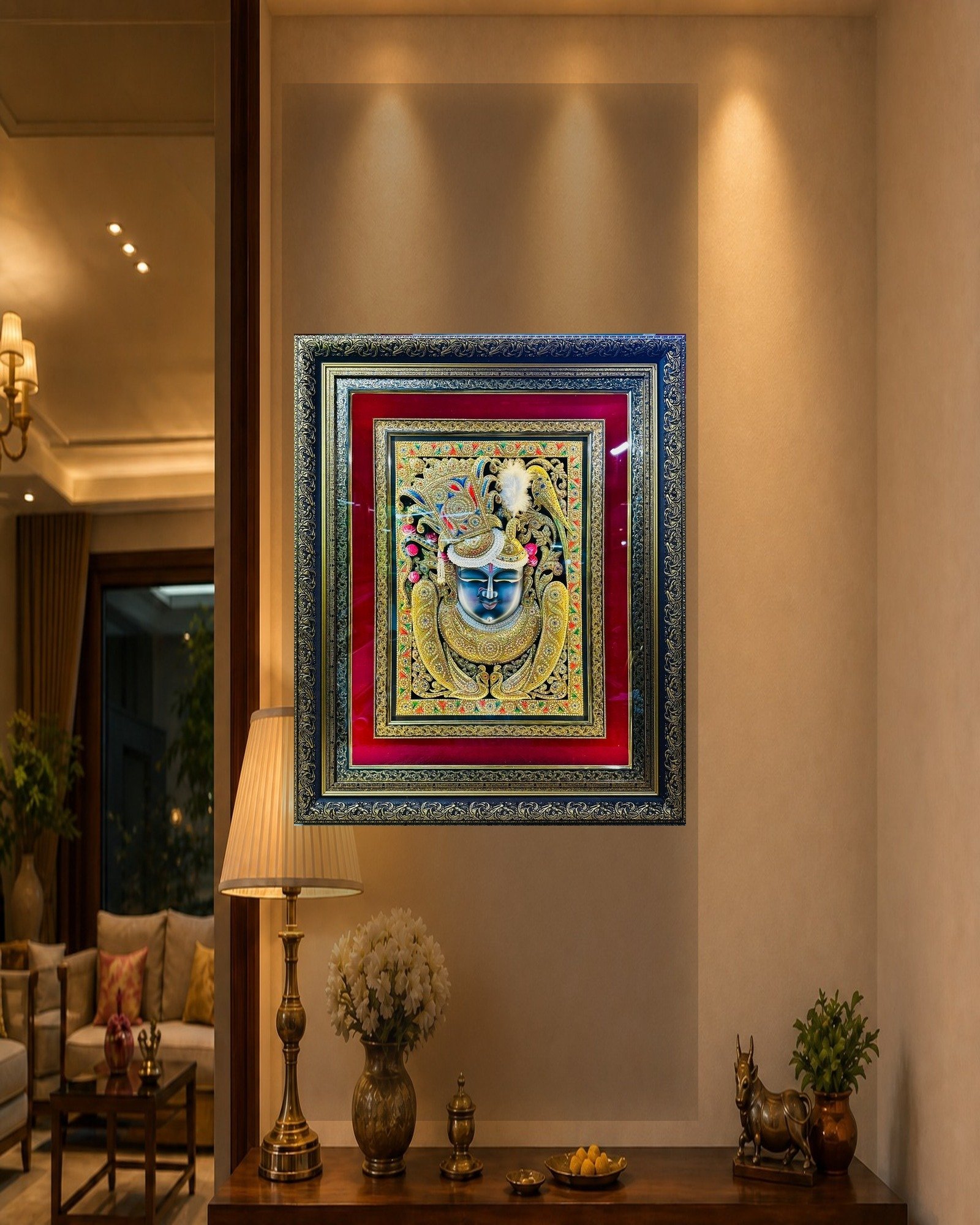 Sacred Radiance — Tanjore Gold Masterpiece - Image 3